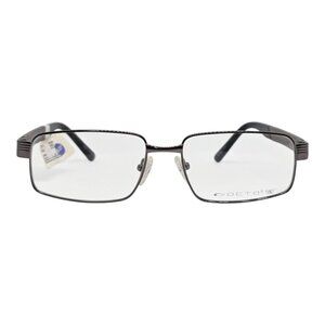 Octo 180 Men's Rectangle Glasses Gunmetal Black Frame 54mm